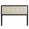 Draper Tufted Queen Fabric and Wood Headboard