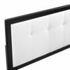 Draper Tufted Twin Fabric and Wood Headboard in Black White