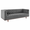Elation Tufted Performance Velvet Sofa in Gray
