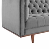 Elation Tufted Performance Velvet Sofa in Gray