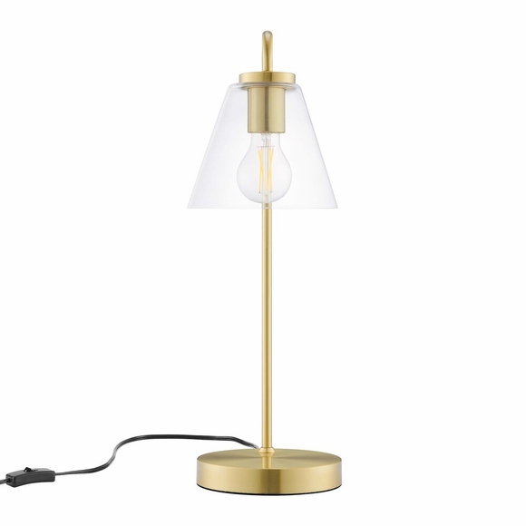Element Glass Table Lamp in Satin Brass