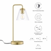 Element Glass Table Lamp in Satin Brass