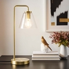 Element Glass Table Lamp in Satin Brass