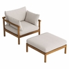 Eleni Outdoor Patio Teak Wood Armchair