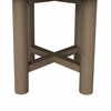 Eleni 20-Inch Round Outdoor Patio Teak Wood Side Table