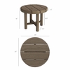 Eleni 20-Inch Round Outdoor Patio Teak Wood Side Table