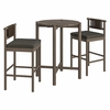 Eleni 3-Piece Outdoor Patio Teak Wood Bar Set