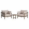 Eleni 3-Piece Outdoor Patio Teak Wood Furniture Set