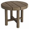 Eleni 20-Inch Round Outdoor Patio Teak Wood Side Table
