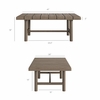 Eleni 41-Inch Outdoor Patio Teak Wood Coffee Table