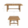 Eleni 41-Inch Outdoor Patio Teak Wood Coffee Table