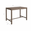 Eleni 5-Piece Outdoor Patio Teak Wood Bar Set