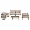 Eleni 5-Piece Outdoor Patio Teak Wood Furniture Set
