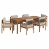 Eleni 7 Piece Outdoor Patio Teak Wood Dining Set