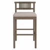 Eleni Outdoor Patio Teak Wood Bar Stools Set of 2