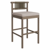 Eleni Outdoor Patio Teak Wood Bar Stools Set of 2