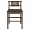 Eleni Outdoor Patio Teak Wood Counter Stools Set of 2