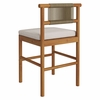 Eleni Outdoor Patio Teak Wood Counter Stools Set of 2