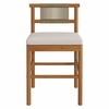 Eleni Outdoor Patio Teak Wood Counter Stools Set of 2