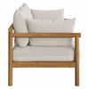 Eleni Outdoor Patio Teak Wood Loveseat