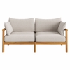 Eleni 4-Piece Outdoor Patio Teak Wood Sofa Set