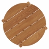Eleni Round 35 Inch Outdoor Patio Teak Wood Round Bar Table