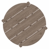 Eleni Round 35 Inch Outdoor Patio Teak Wood Round Bar Table