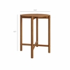 Eleni Round 35 Inch Outdoor Patio Teak Wood Round Bar Table
