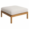 Eleni Square Outdoor Patio Teak Wood Ottoman