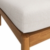 Eleni Square Outdoor Patio Teak Wood Ottoman