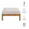Eleni Square Outdoor Patio Teak Wood Ottoman