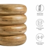 Ellery Round Stacked Wood Side Table