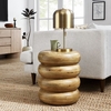 Ellery Round Stacked Wood Side Table