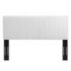 Eloise Channel Tufted Performance Velvet Full/Queen Headboard in White