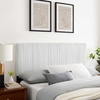 Eloise Channel Tufted Performance Velvet Full/Queen Headboard in White