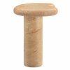 Elowen Indoor - Outdoor Patio Textured Faux Travertine Side Table in Travertine