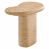 Elowen Indoor - Outdoor Patio Textured Faux Travertine Side Table in Travertine