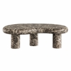 Elowen Outdoor Patio Faux Marble Coffee Table in Dark Emperador Marble