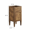 Elysian 18" Wood Bathroom Vanity Cabinet in Brown