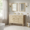 Elysian 48" Double Sink Bathroom Vanity in Burl