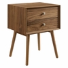 Ember Wood Nightstand With USB Ports in Walnut Walnut