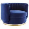 Embrace Tufted Performance Velvet Performance Velvet Swivel Chair