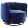 Embrace Tufted Performance Velvet Performance Velvet Swivel Chair