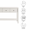 Emmeline 3-Drawer Scalloped Console Table