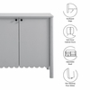 Emmeline 35" 2-Door Scalloped Sideboard Cabinet