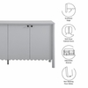Emmeline 66" 4-Door Scalloped Sideboard Cabinet