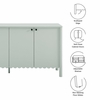 Emmeline 66" 4-Door Scalloped Sideboard Cabinet