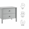 Emmeline Scalloped 2-Drawer Nightstand