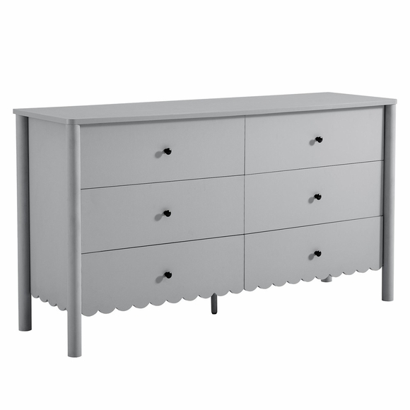 Emmeline Scalloped 6-Drawer Dresser