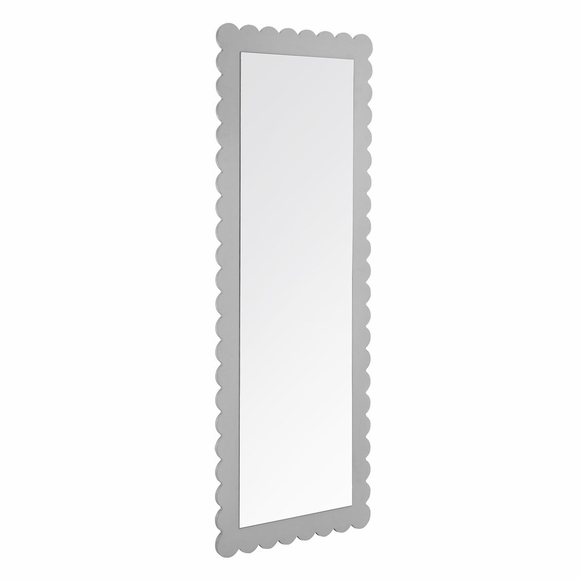 Emmeline Scalloped Rectangle Floor Mirror
